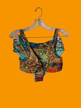 bebe Multicolor Animal Print Bikini – Size L
